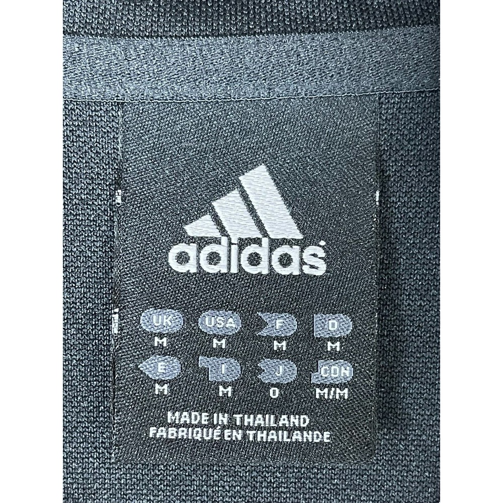 Adidas Hoodie Adult Medium Black Full Zip Long Sleeve 3 Stripes‎ Outdoor Mens - Picture 6 of 10